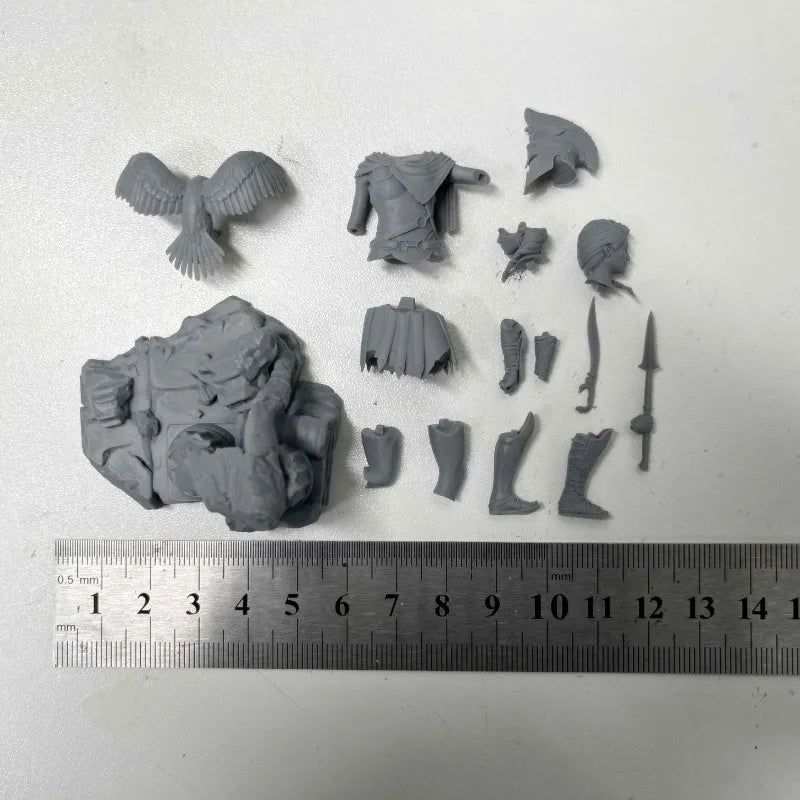 Kassandra - Assassin's Creed Odyssey with Eagle Ikaros and Stone Base 1/24 Resin Figure Kit - resin model view 5