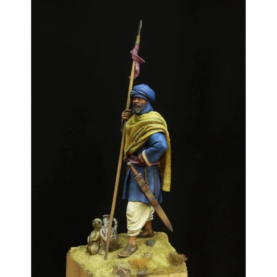 Ancient Nubian Warrior with Spear 1/24 Resin Figure - 1/24 resin model view 3