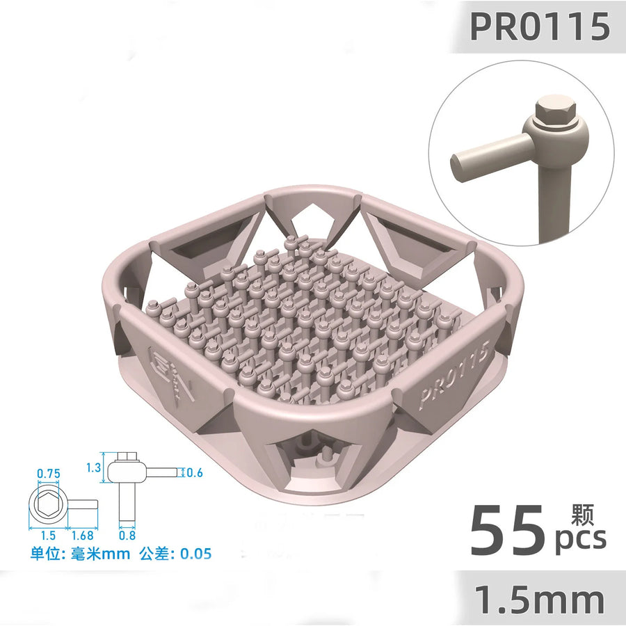 Resin Multi-Figure Base Connector Platform with Peg Array Accessory Kit - resin model view 2