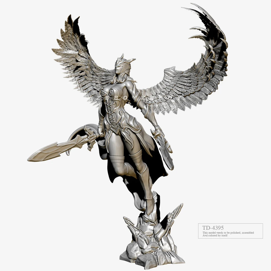 Winged Warrior Angel with Sword 50mm Resin Figure Kit - 50mm resin model view 2