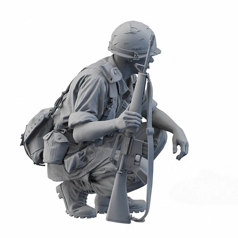 Vietnam War US Army Infantryman 1/16 Resin Figure Kit - 1/16 resin model view 4