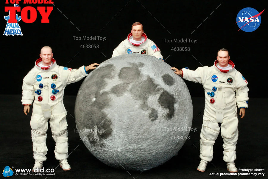 Apollo 11 Astronauts Armstrong Aldrin Collins 1/6 Action Figure Set - resin model view 2