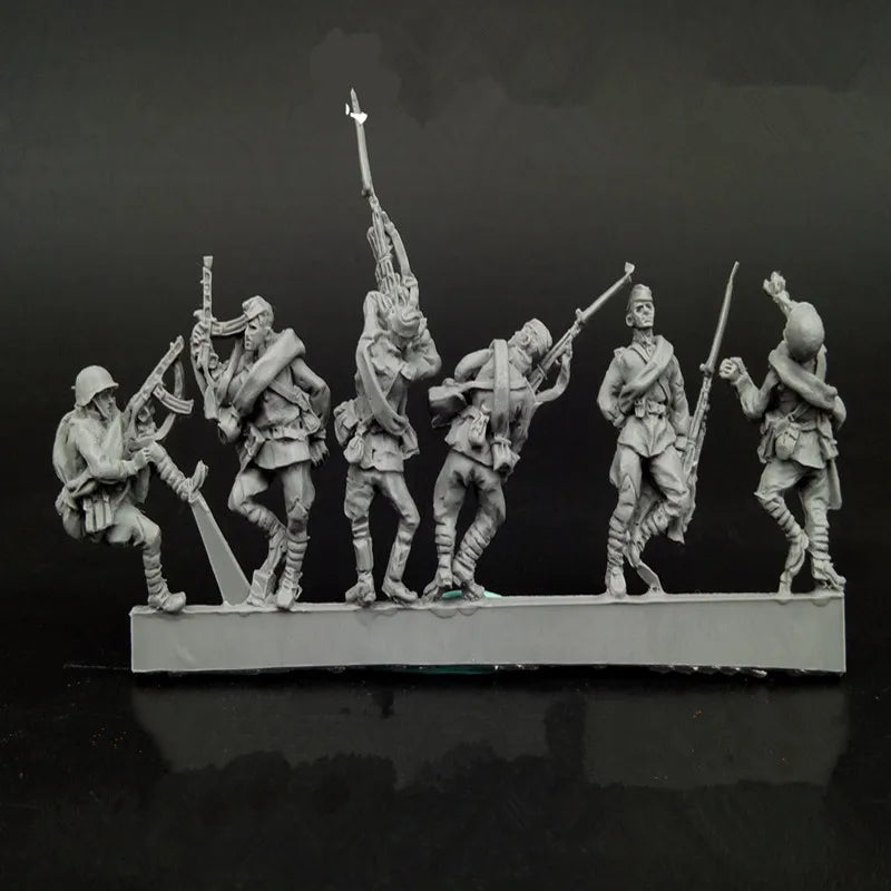 WWII Soviet Infantry Casualties and Prone Figures 1/72 Resin Kit - resin model view 2