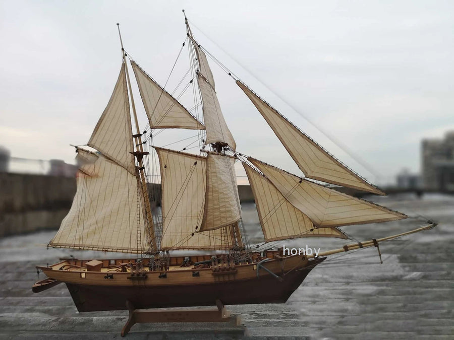Halcon Wooden Sailing Ship 1/100 Scale Resin Model Kit - 1/100 resin model view 4