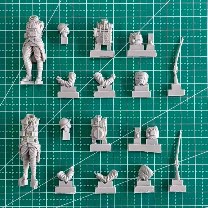 WWI French Infantry Soldiers 1/35 Resin Figure Kit - 1/35 resin model view 2