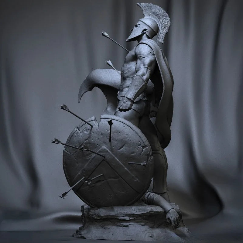 Ancient Greek Spartan King Leonidas 1/24 Resin Figure Kit - 1/24 resin model view 3