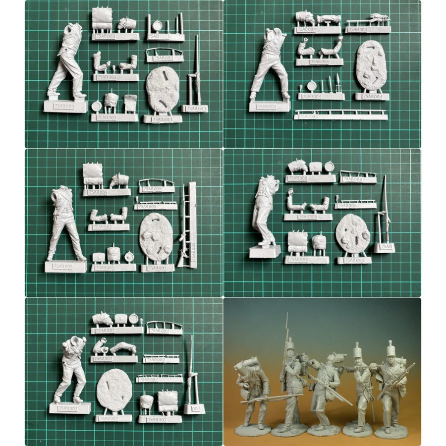Napoleonic British Foot Guards 75mm Resin Figure Set - 75mm resin model view 6