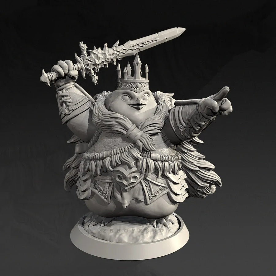 Royal Penguin Warrior with Sword 45mm Resin Figure Kit - 45mm resin model view 2