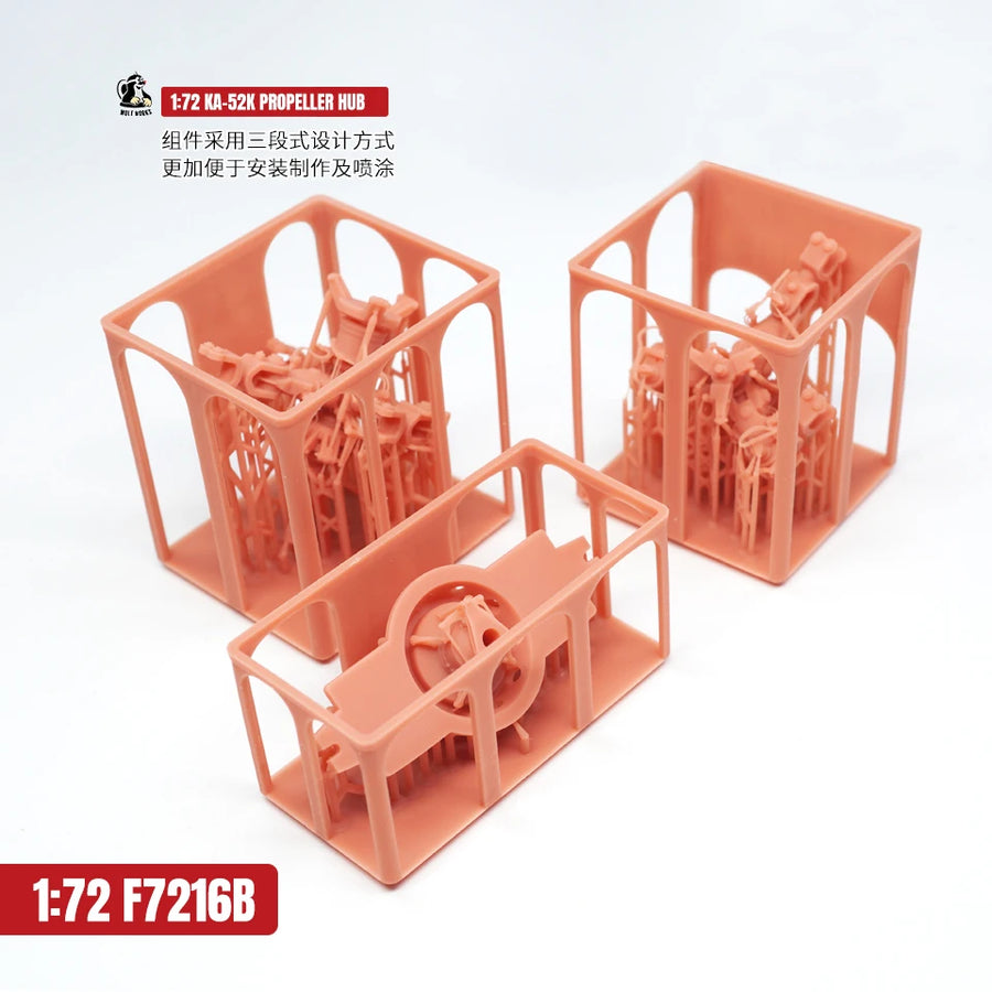 Ka-52K Helicopter Propeller Hub Assembly 1/72 Resin Model Kit - 1/72 resin model view 2