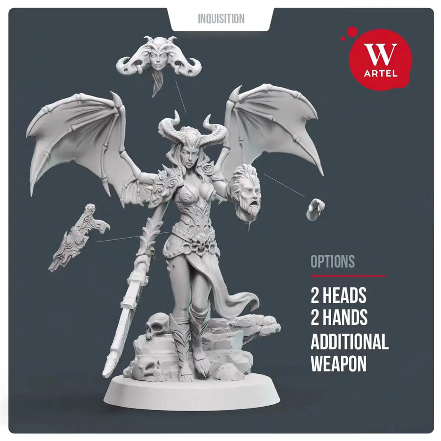 Lilith The Demoness Winged Demon 43mm Resin Figure Kit - 43mm resin model view 3