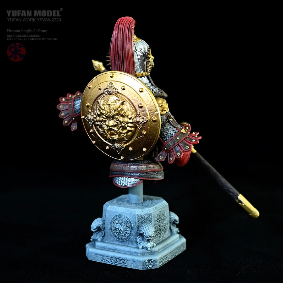 Ancient Chinese Warrior General 110mm Resin Bust Figure - 110mm resin model view 4