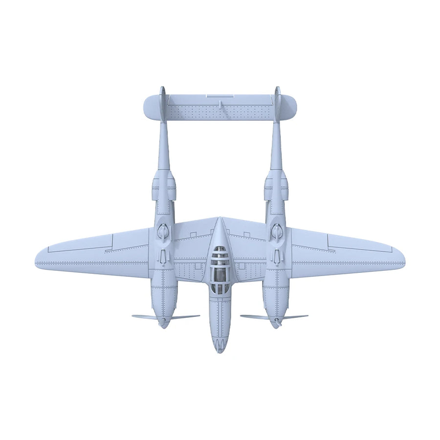 USAF P-38E Lightning Twin-Engine Fighter 1/100 Resin Model Kit - 1/100 resin model view 3
