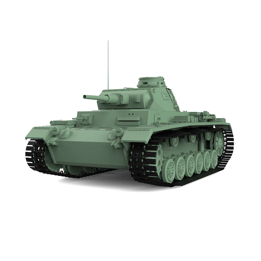 WWII German Panzer III Ausf.F 1/56 Resin Model Kit - 1/56 resin model view 2