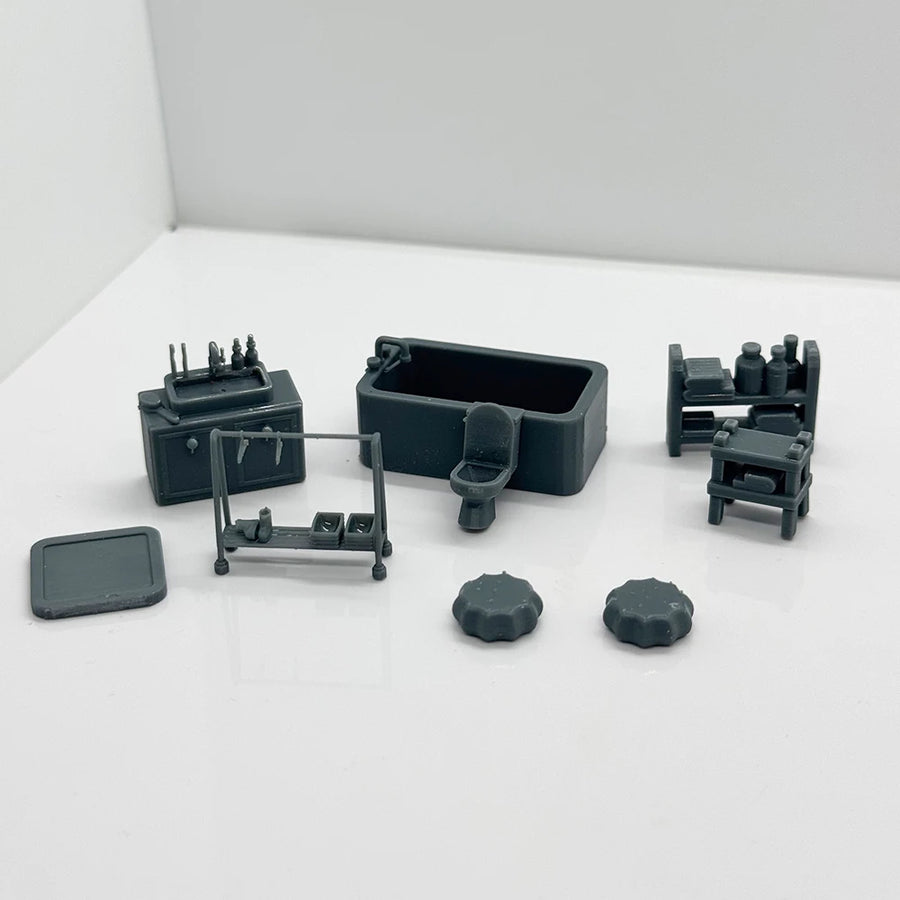 Bathroom Furniture Set Lyts089 Z 1/220 Resin Diorama Kit - 1/220 resin model view 3