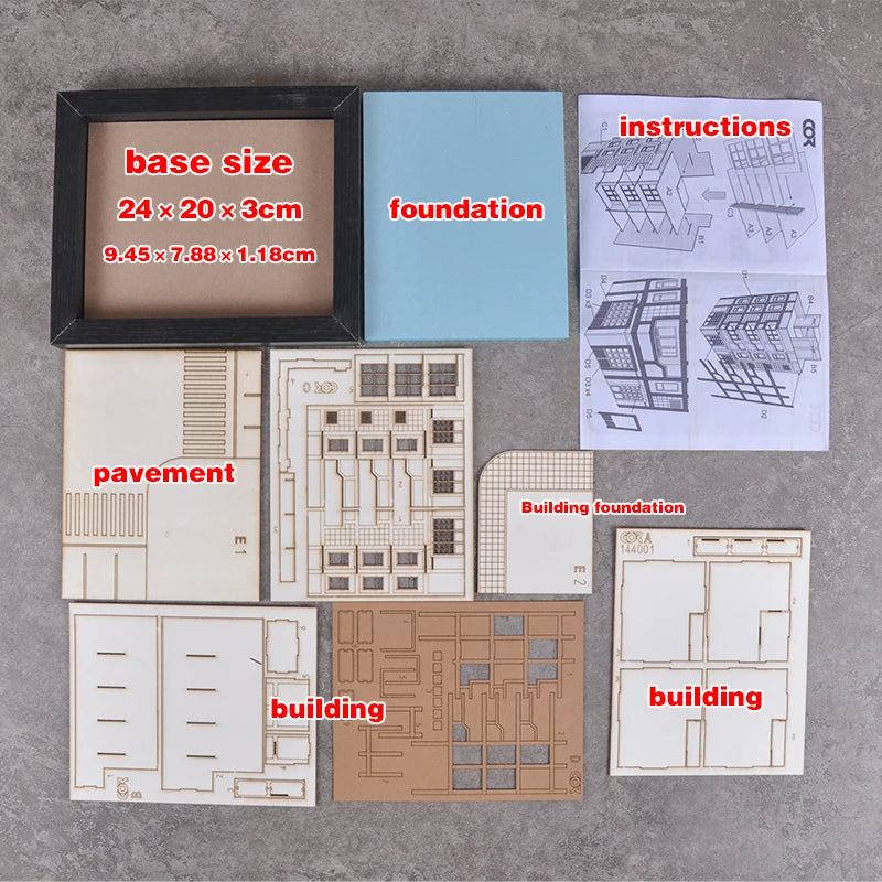 Victorian Corner Building Streetscape 1/144 Resin Terrain Diorama Kit - 1/144 resin model view 6