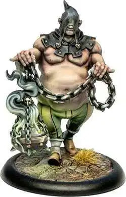 Fantasy Ogre Brute with Spiked Flail and Chains 75mm Resin Figure Kit - resin model view 4