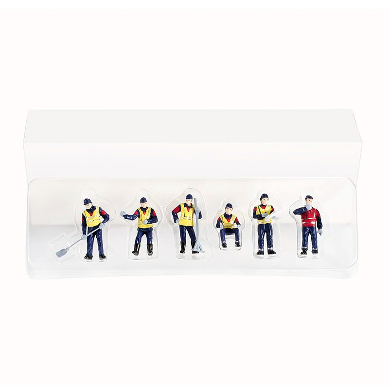 Construction Workers with Tools 1/50 Scale Resin Figure 6-Piece Diorama Set - 1/50 resin model view 6