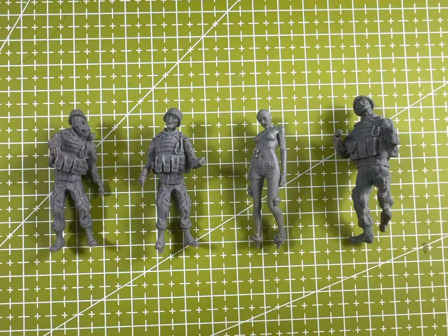 Modern US Army Soldiers 4-Figure Combat Set 1/35 Resin Figures - 1/35 resin model view 3