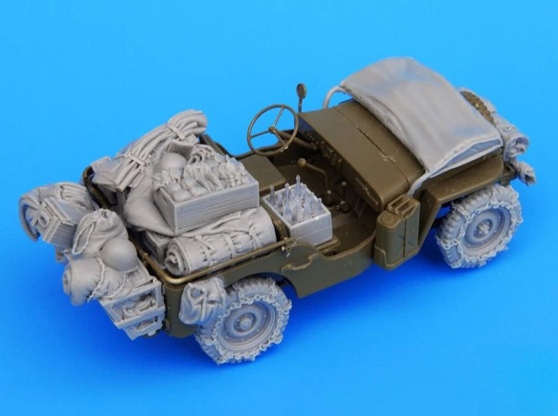 US Army Willys Jeep with Cargo 1/35 Resin Model Kit - 1/35 resin model view 2