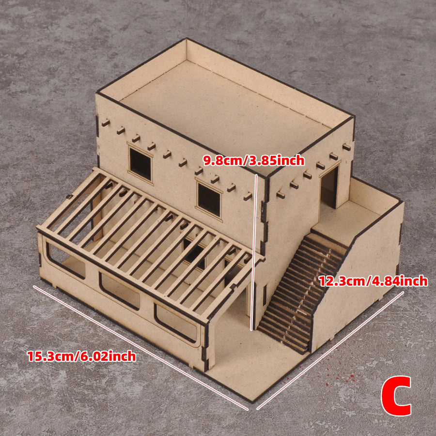 Middle Eastern Fort Compound 1:72 Resin Terrain Diorama Kit - 1/72 resin model view 4