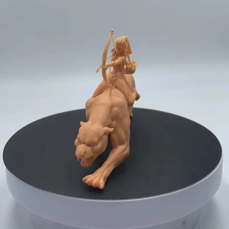 Fantasy Snarling Beast with Harness 1/24 Resin Figure Kit - resin model view 2