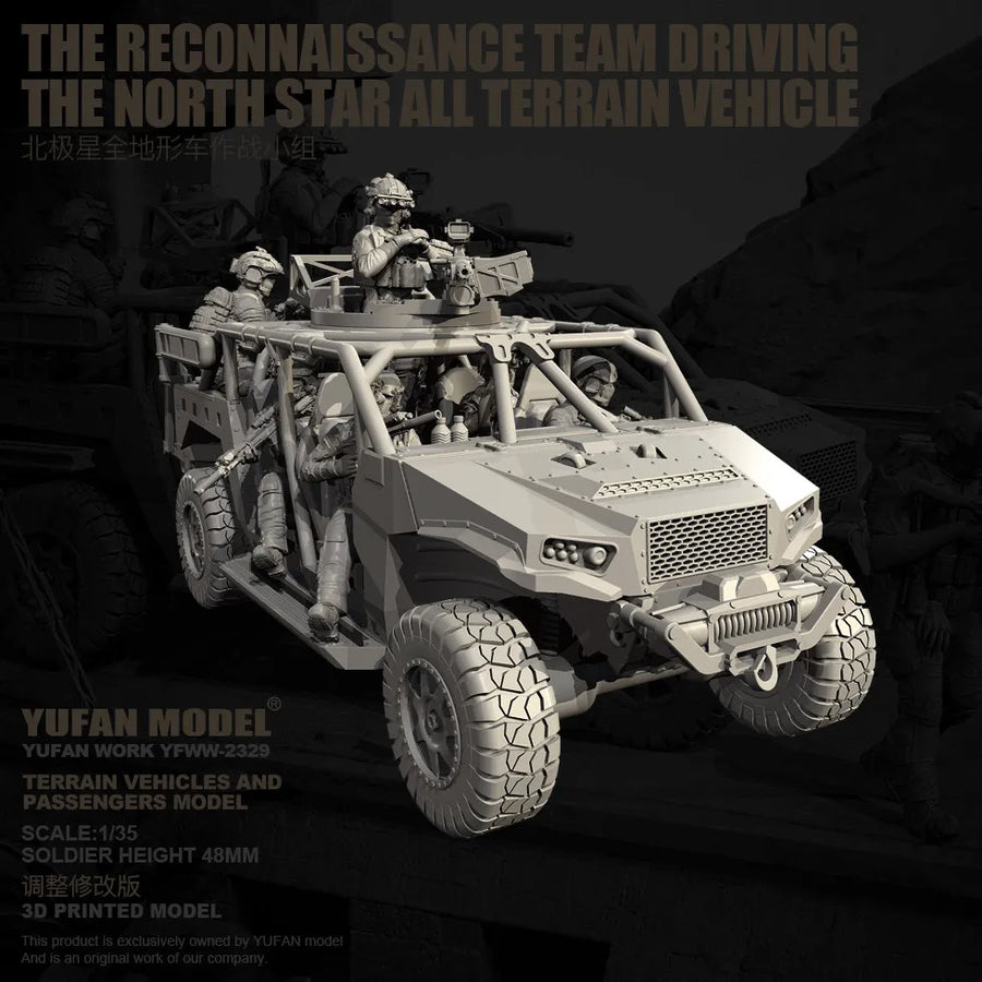 North Star All-Terrain Vehicle Reconnaissance Team 1/35 Resin Diorama Kit - 1/35 resin model view 5