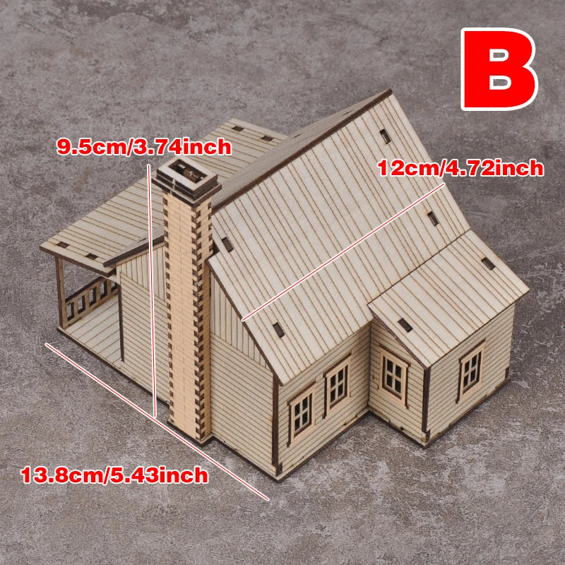Eastern European Village House Shop 1/72 Resin Terrain Diorama Kit - 1/72 resin model view 3