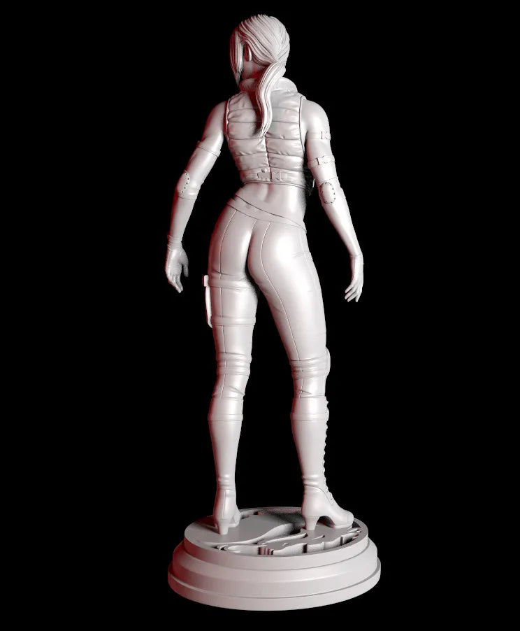 Sci-Fi Female Soldier in Tactical Suit 1/18 Resin Figure - 1/18 resin model view 2