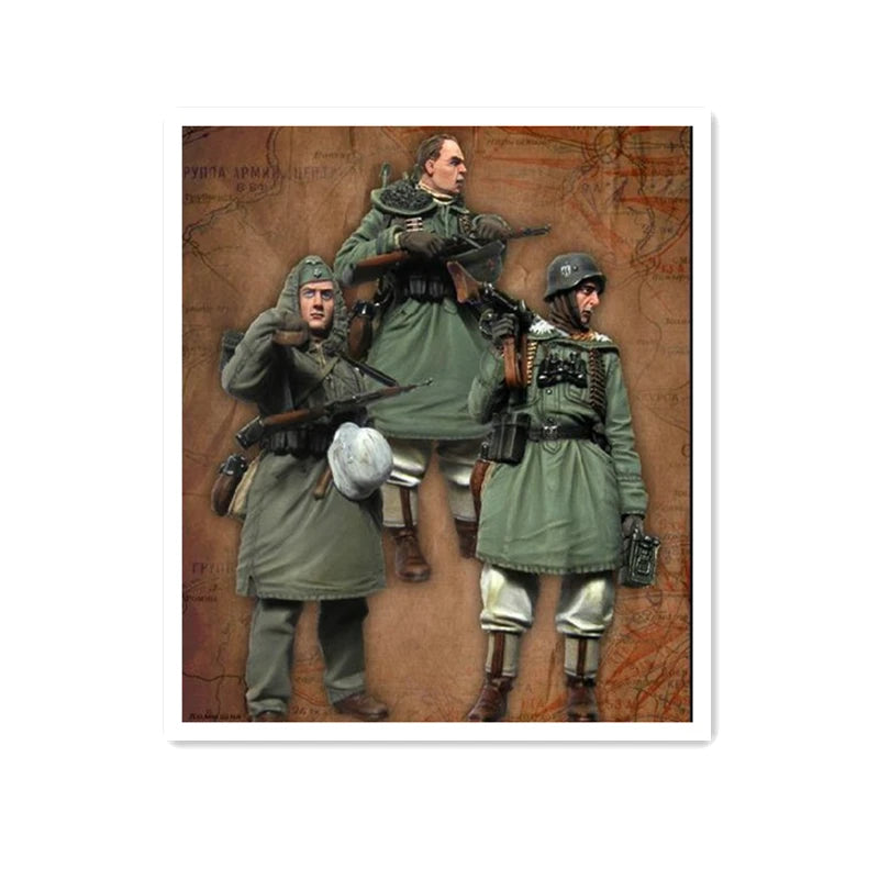 SS Grenadiers Machine Gun Team 1/35 Resin Figure Set - 1/35 resin model view 3