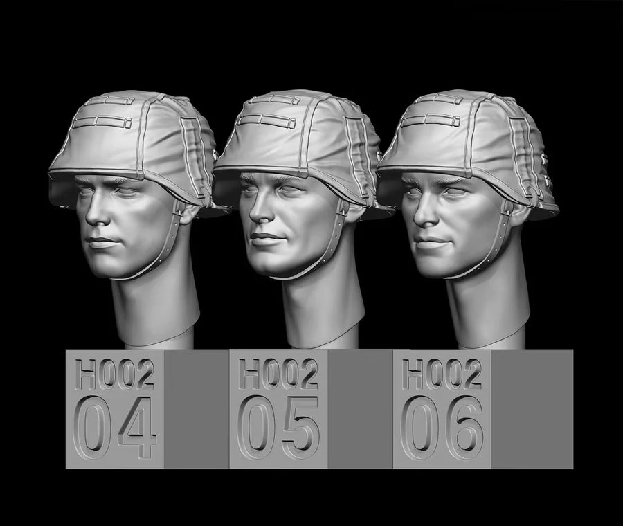 WWI German Soldier Helmeted Head Resin 1/35 Scale Figure Kit - 1/35 resin model view 6