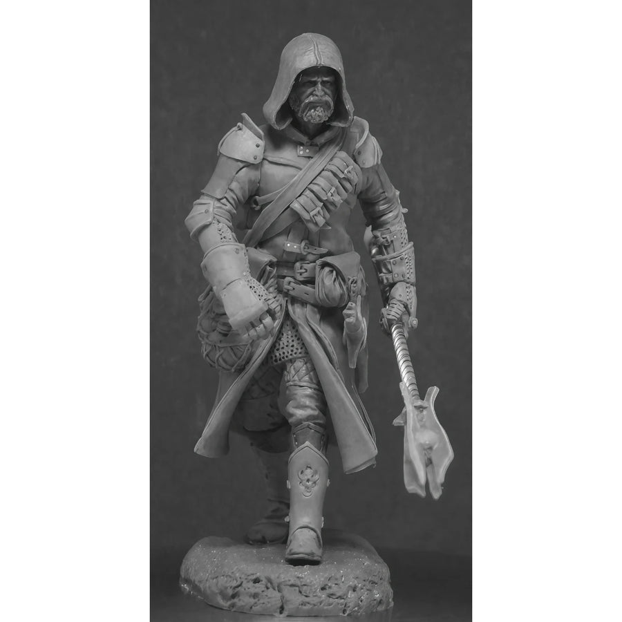 Fantasy Female Warrior with Curved Sword 54mm Resin Figure Kit - resin model view 2