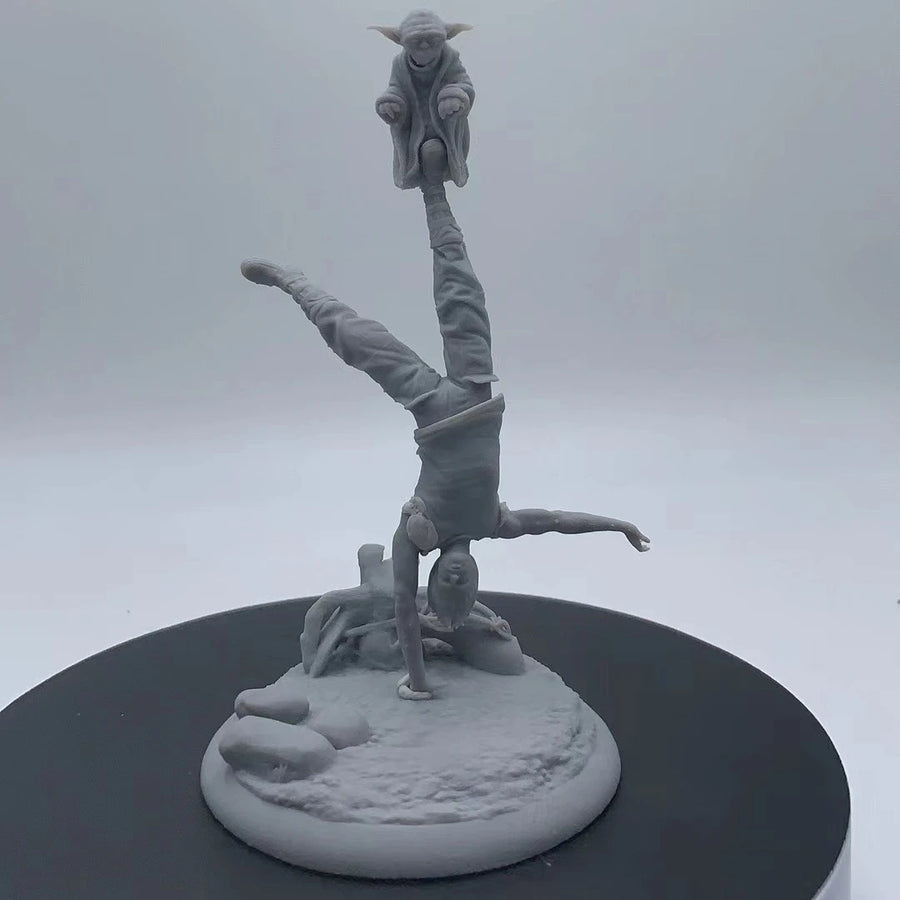 Fantasy Acrobat Duo on Horizontal Bar 120mm Resin Figure Kit - resin model view 2