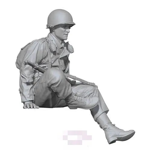 WWII US Army Soldier with M1 Garand 1/16 Resin Figure - 1/16 resin model view 2