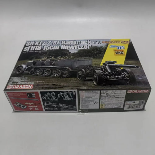 WWII German Sd.Kfz.7 8t Halftrack with sFH18 15cm Howitzer 1/35 Resin Kit