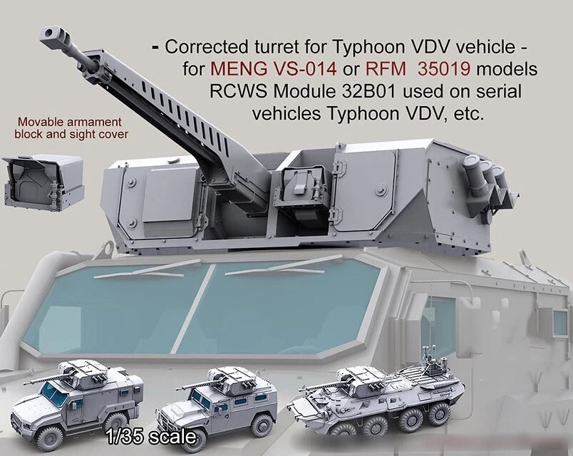 1/35 Armed Turret Gun Mount Resin Miniature Kit - 1/35 resin model view 6