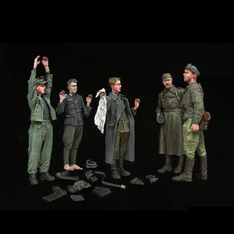 WWII Soviet Infantry Squad Resin Miniature Figure Kit 28mm - 28mm resin model view 3