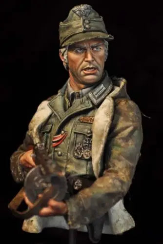 WWII German Afrika Korps Soldier 1/10 Resin Bust - 1/10 resin model view 3