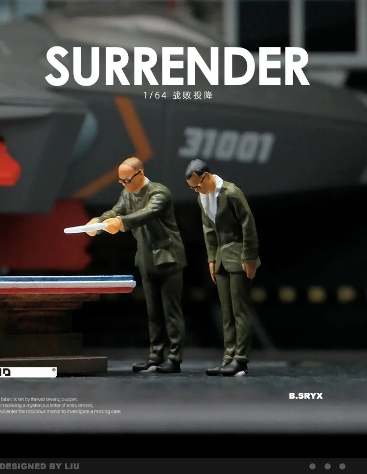 Modern Businessman Negotiation Set of 2 with Documents 1/64 Resin Figure Kit - resin model view 2