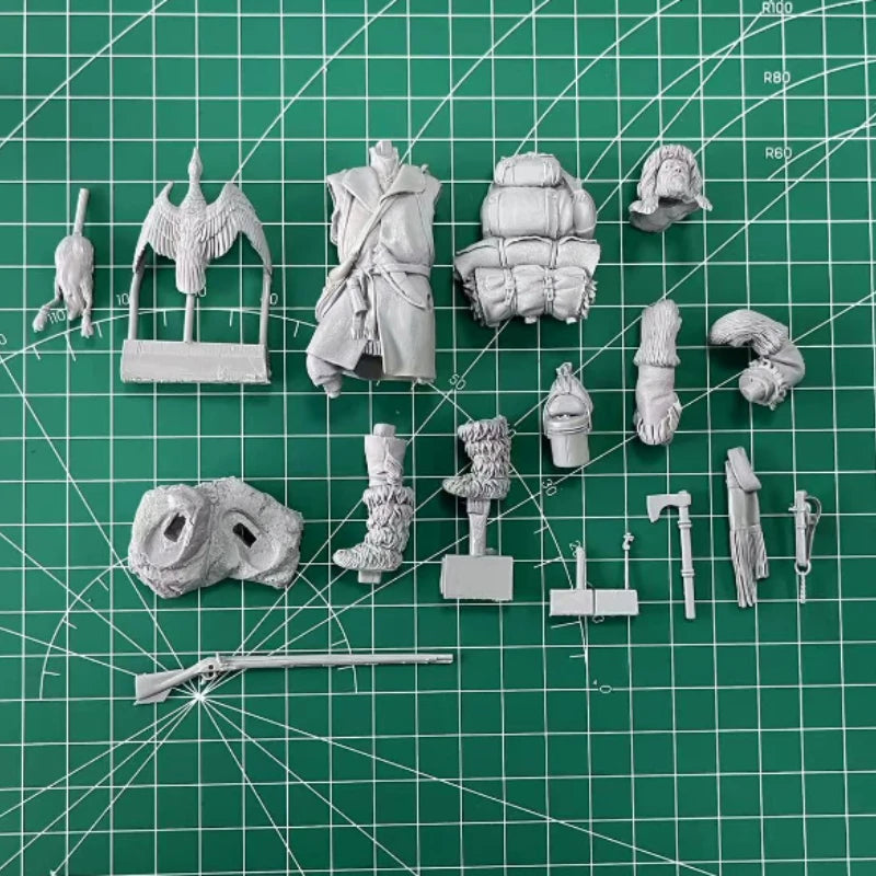 Mountain Man with Rifle 1/24 Resin Figure Kit - 1/24 resin model view 5