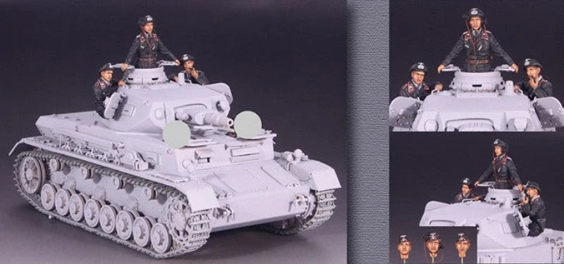 WWII German Panzer IV Tank Crew 3-Figure Set 1/35 Resin Diorama - 1/35 resin model view 2