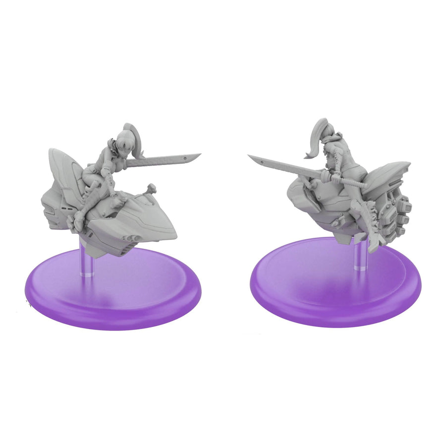 Sci-Fi Pilot Warrior Four-Figure Diorama Set 40mm Resin Model Kit - 40mm resin model view 4