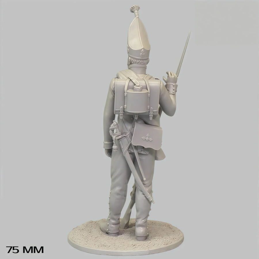 Napoleonic Russian Pavlovsky Grenadier Sergeant 75mm Resin Figure - 75mm resin model view 5