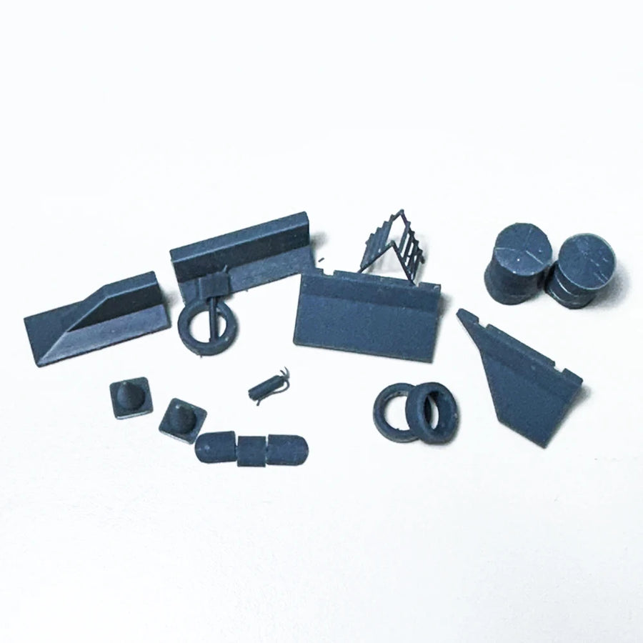 Ho Scale Gas Station Junk Diorama Scenery 1/87 Resin Model Kit - 1/87 resin model view 3