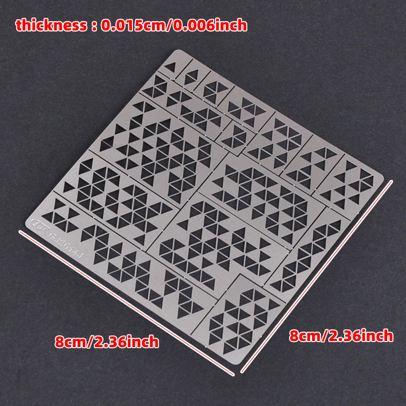 Metal Airbrush Stencil for Resin Model Kits - Diamond Pattern Detail Tool - resin model view 2