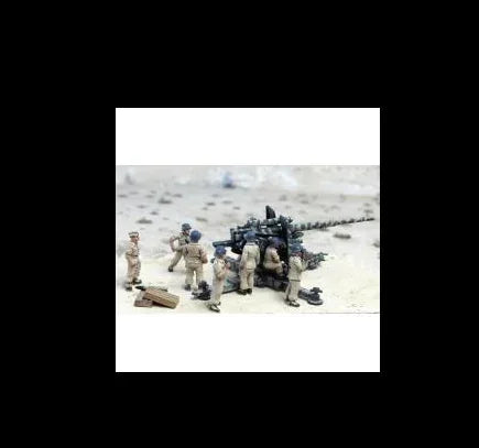 WWII German 88mm Artillery Crew 1/72 Scale Resin Figure Set - 1/72 resin model view 2