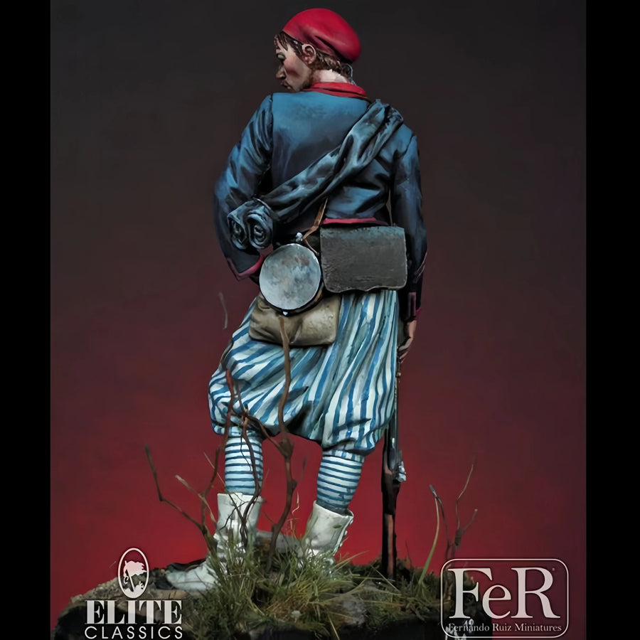 French Colonial Louisiana Soldier 75mm Resin Figure Kit - 75mm resin model view 4