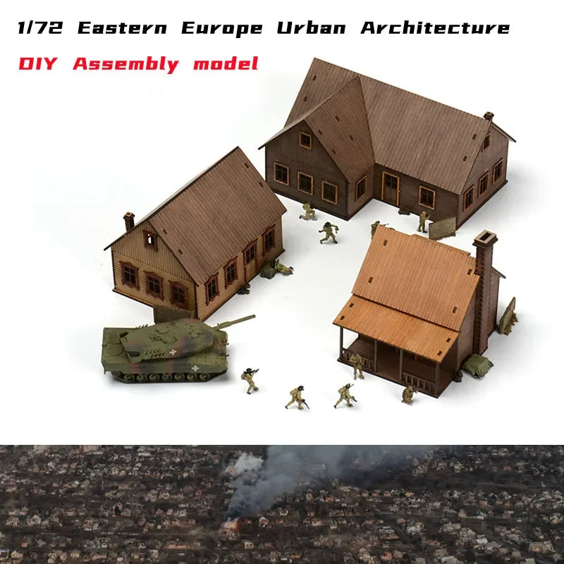 Eastern Europe Wooden House 1:72 Resin Terrain Building Kit - 1/72 resin model view 3