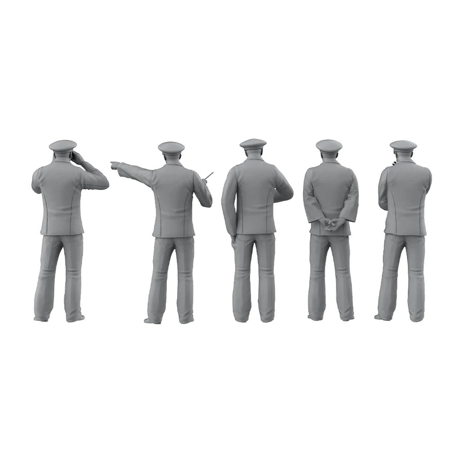 WWI British Royal Navy Officers Dress Uniform Set of 5 1/200 Resin Figure Kit - resin model view 2