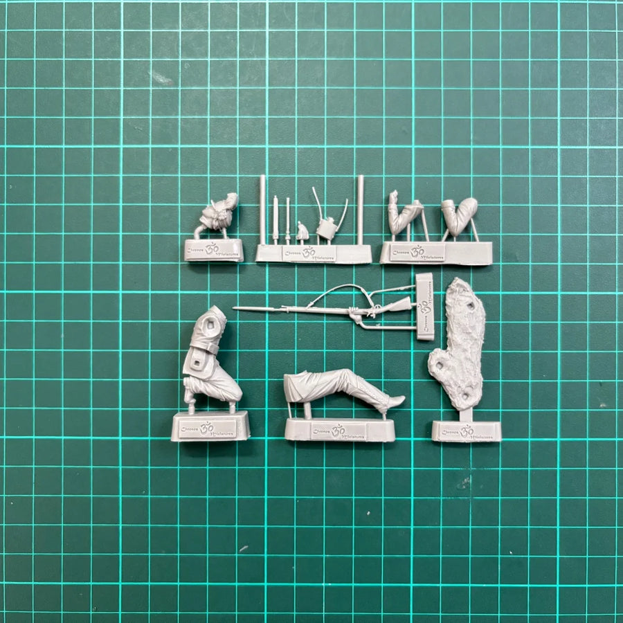 Napoleonic Russian Izmailovsky Guards Jaeger 54mm Resin Figure Kit - 54mm resin model view 6