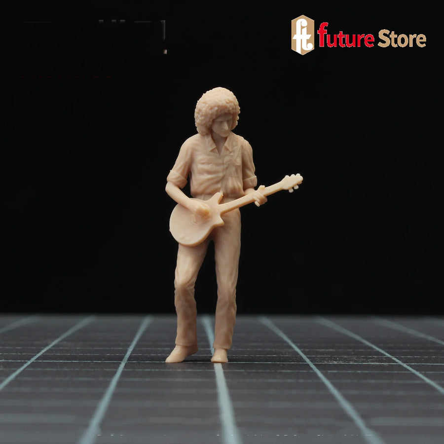 Fantasy Male Warrior with Staff 1/64 Resin Figure Kit - resin model view 4